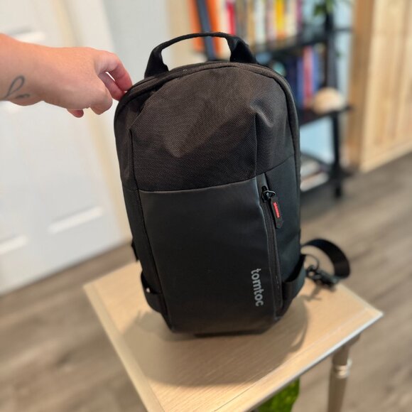 Tomtoc Black Sling Bag - Picture 2 of 15